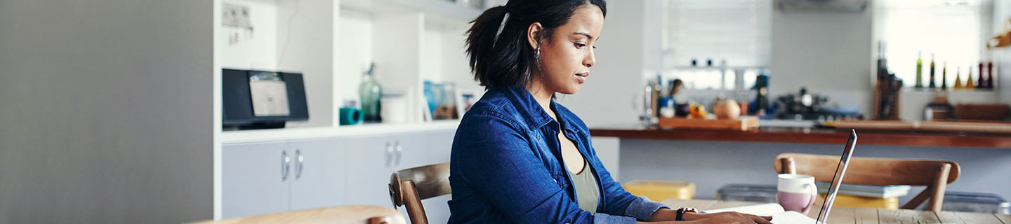 woman using laptop