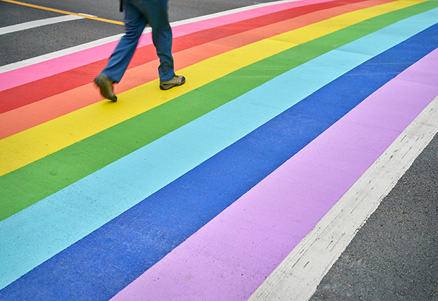 Rainbow crosswalk