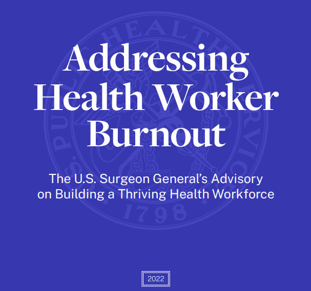 Addressing health worker burnout graphic