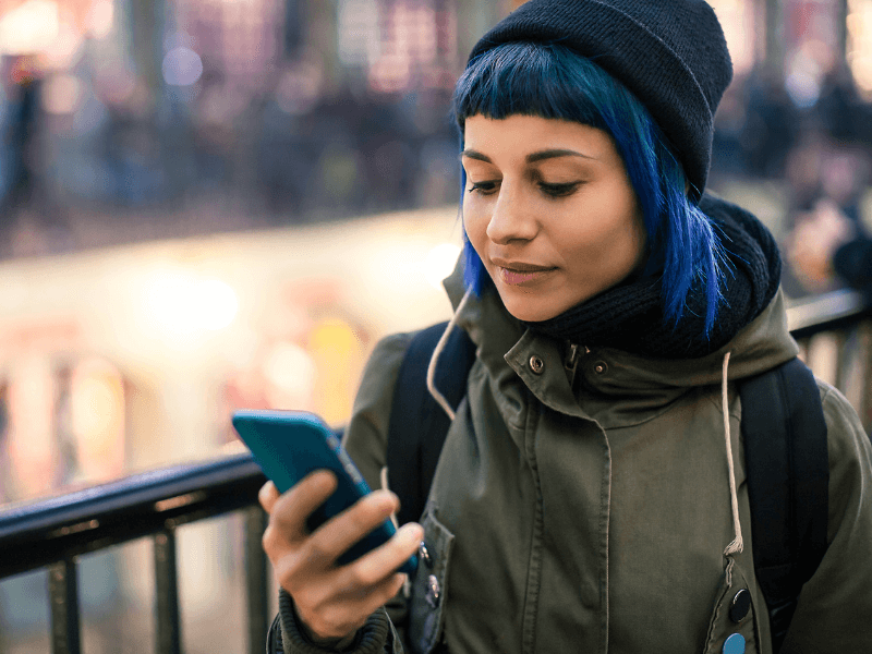 teen on phone