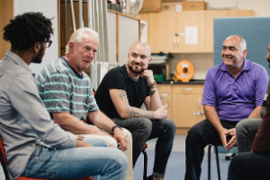 hands in a therapy circle